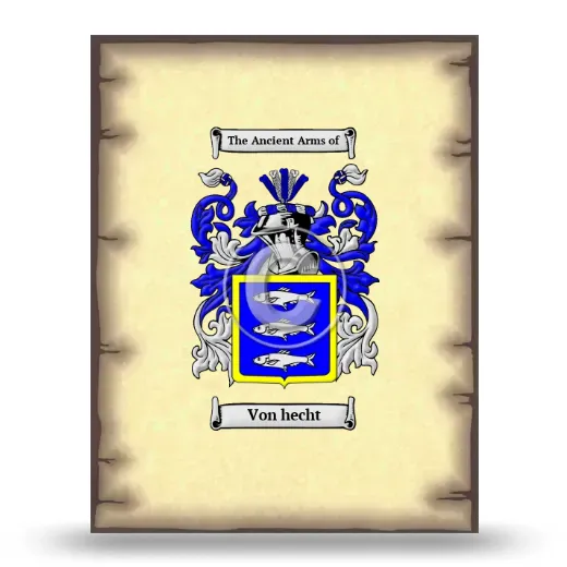 Von hecht Coat of Arms Print