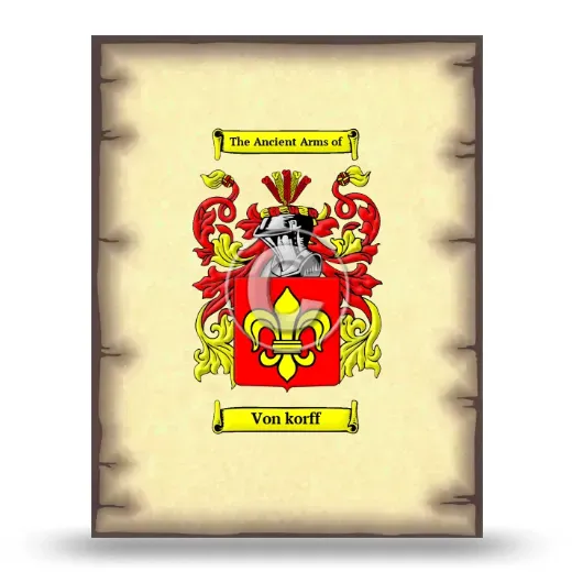Von korff Coat of Arms Print