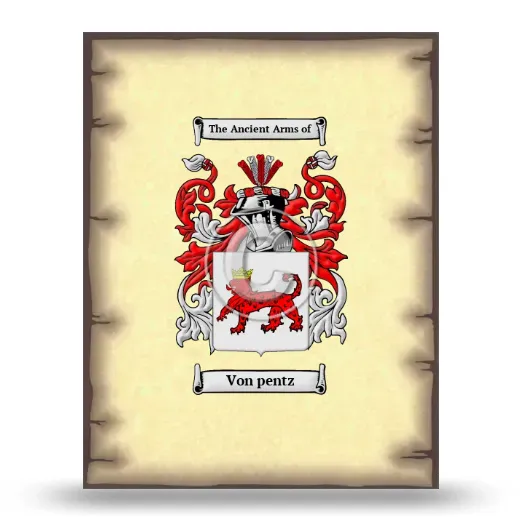 Von pentz Coat of Arms Print