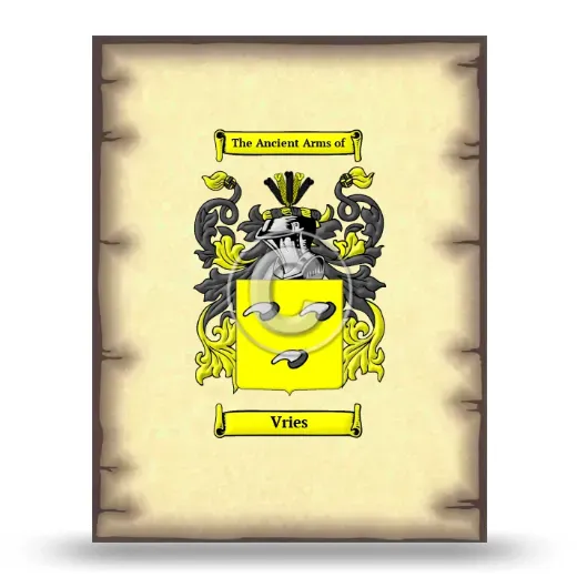 Vries Coat of Arms Print