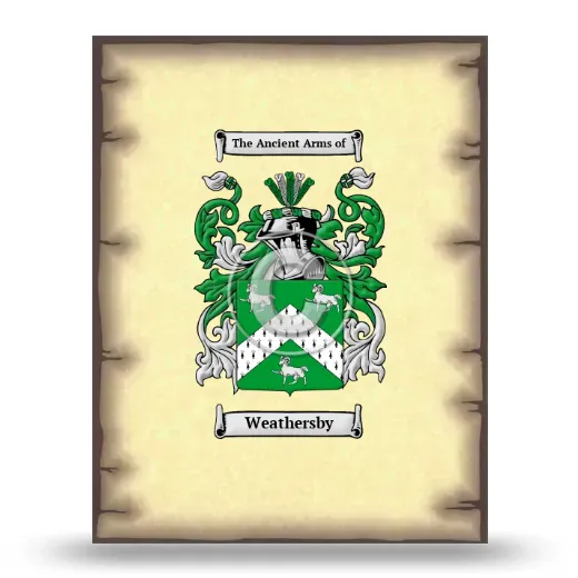 Weathersby Coat of Arms Print