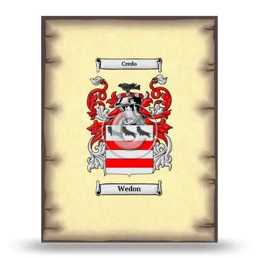 Wedon Coat of Arms Print