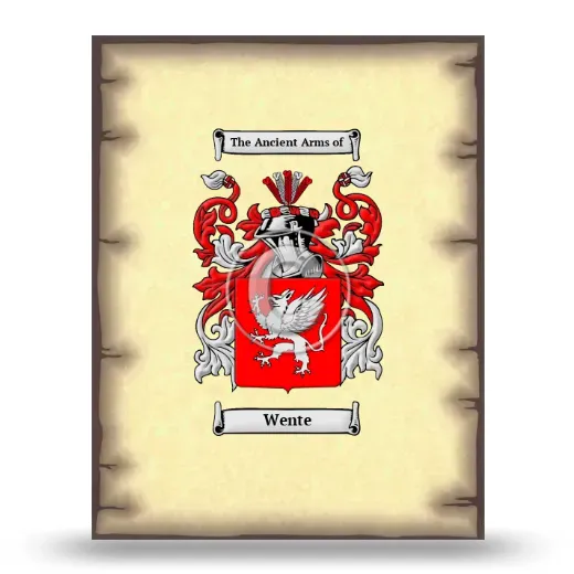 Wente Coat of Arms Print