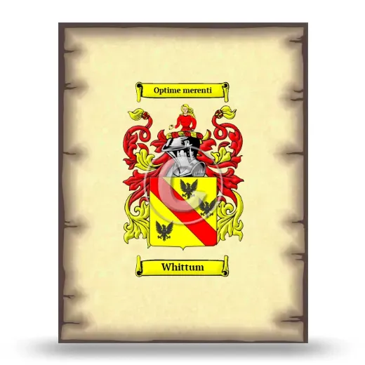 Whittum Coat of Arms Print
