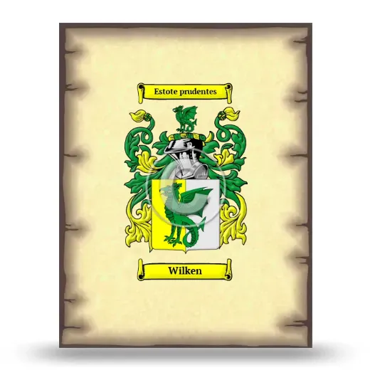 Wilken Coat of Arms Print