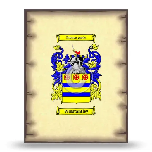 Winstantley Coat of Arms Print