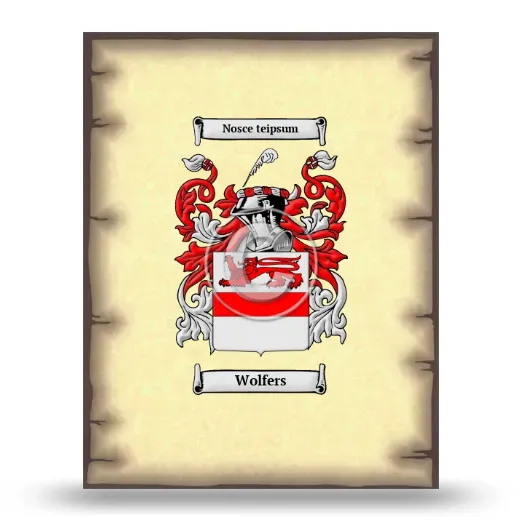 Wolfers Coat of Arms Print