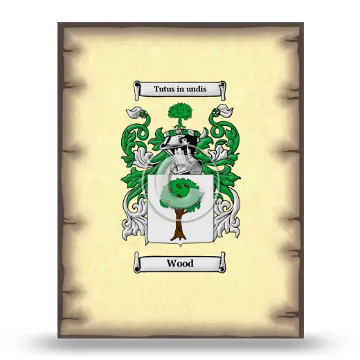 Wood Coat of Arms Print