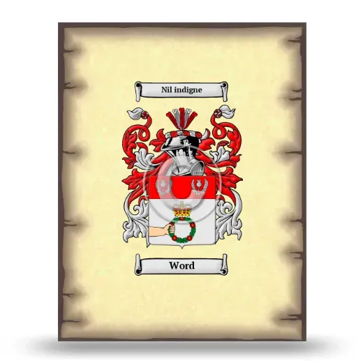 Word Coat of Arms Print
