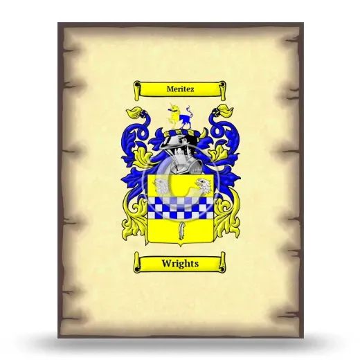 Wrights Coat of Arms Print