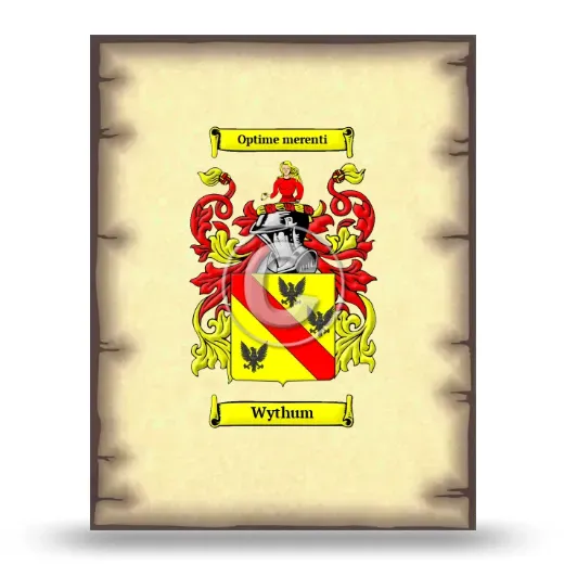 Wythum Coat of Arms Print