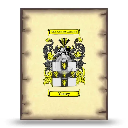 Yancey Coat of Arms Print