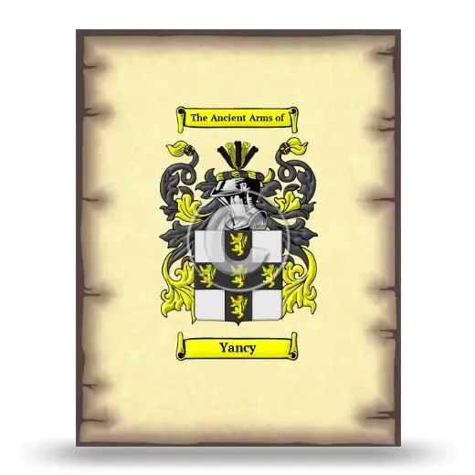 Yancy Coat of Arms Print
