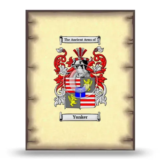 Yunker Coat of Arms Print