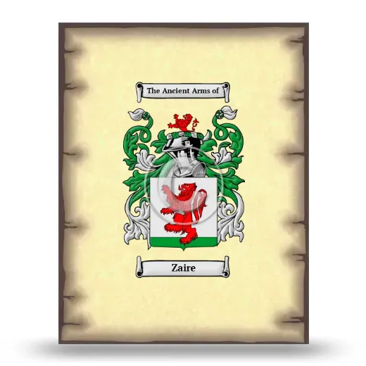 Zaire Coat of Arms Print