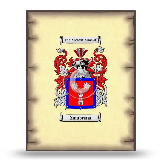Zambrana Coat of Arms Print