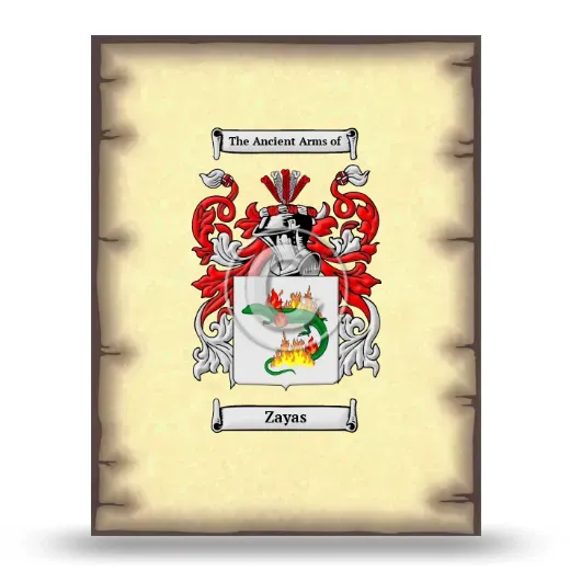 Zayas Coat of Arms Print