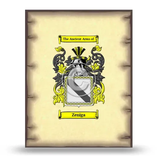 Zeniga Coat of Arms Print