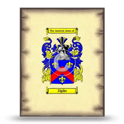 Ziglio Coat of Arms Print