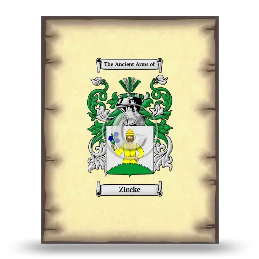 Zincke Coat of Arms Print