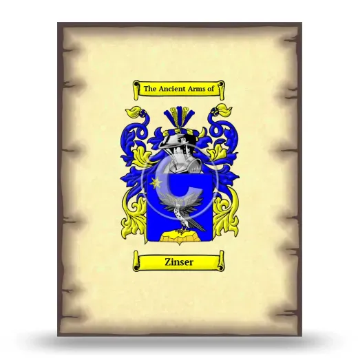Zinser Coat of Arms Print