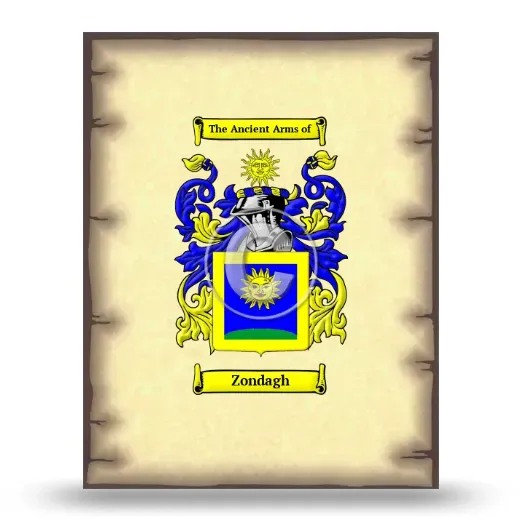 Zondagh Coat of Arms Print