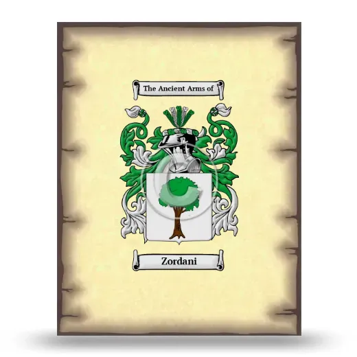 Zordani Coat of Arms Print