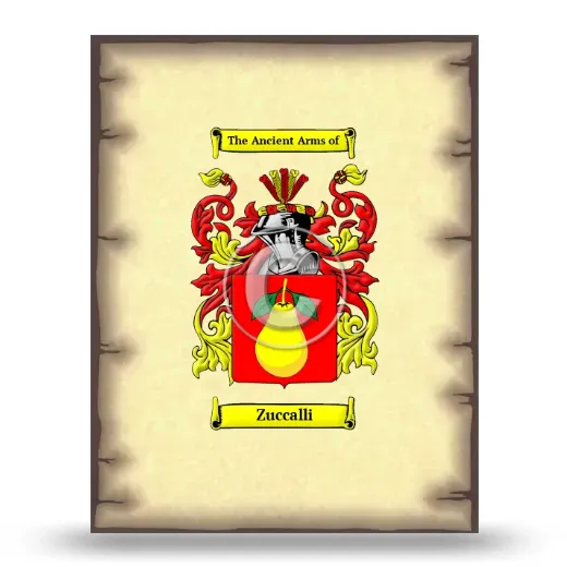 Zuccalli Coat of Arms Print