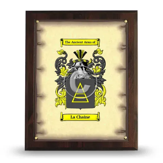 La Chaine Coat of Arms Plaque