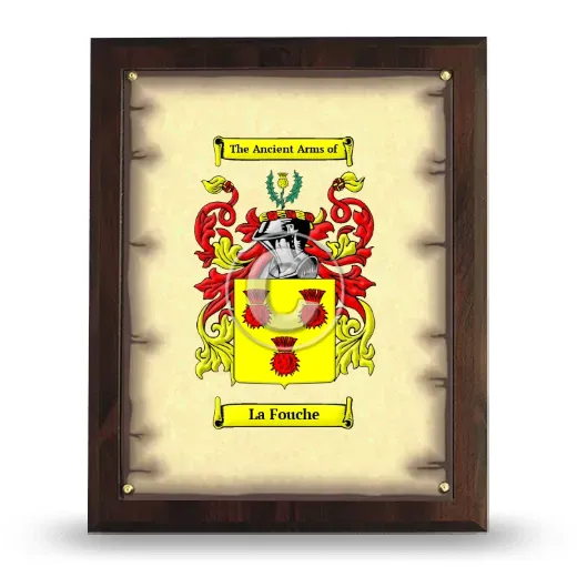 La Fouche Coat of Arms Plaque
