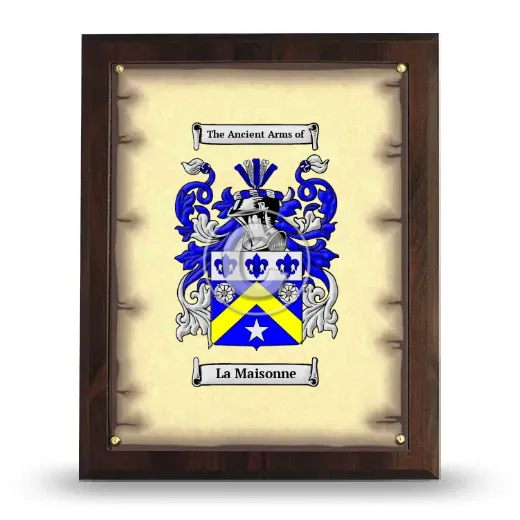 La Maisonne Coat of Arms Plaque
