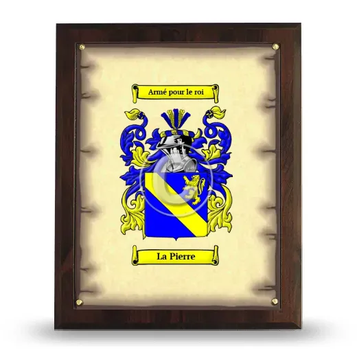 La Pierre Coat of Arms Plaque