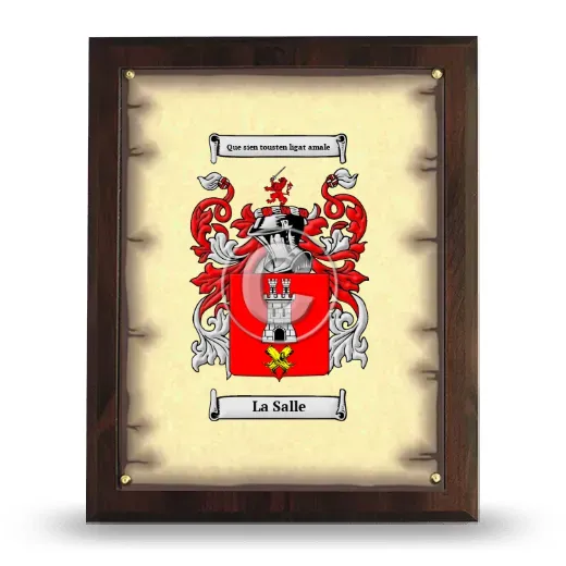 La Salle Coat of Arms Plaque