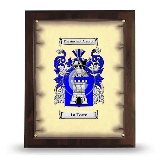 La Torre Coat of Arms Plaque