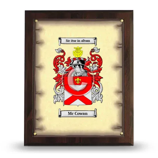 Mc Cowan Coat of Arms Plaque