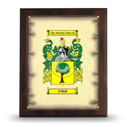 O'Boil Coat of Arms Plaque