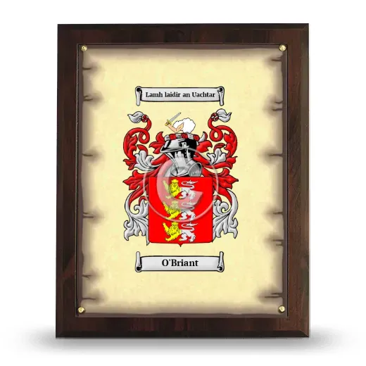 O'Briant Coat of Arms Plaque