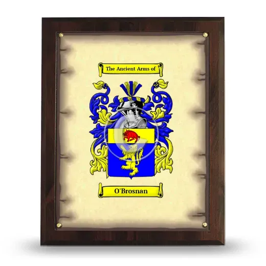 O'Brosnan Coat of Arms Plaque