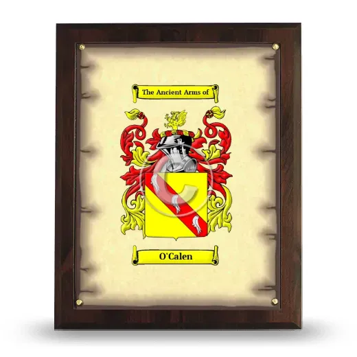 O'Calen Coat of Arms Plaque