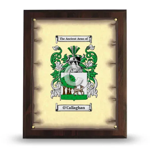 O'Callaghan Coat of Arms Plaque