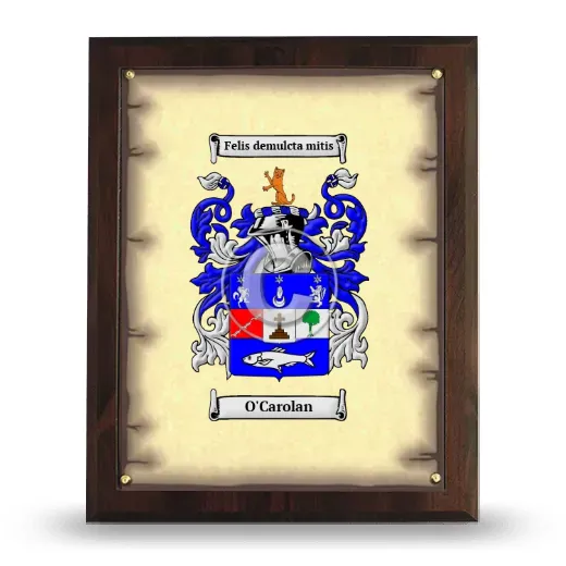 O'Carolan Coat of Arms Plaque