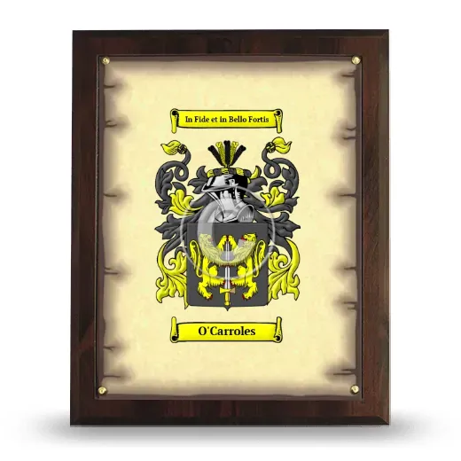 O'Carroles Coat of Arms Plaque