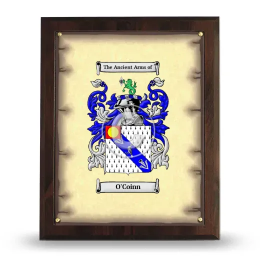 O'Coinn Coat of Arms Plaque