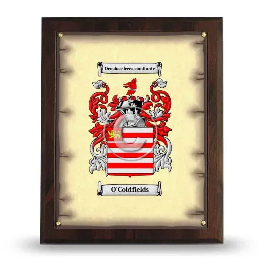 O'Coldfields Coat of Arms Plaque