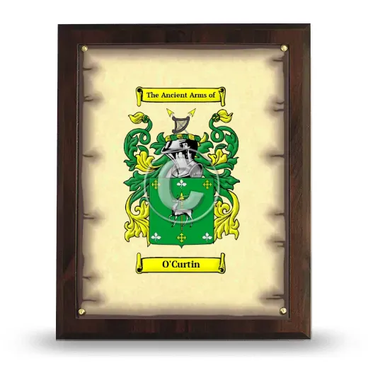 O'Curtin Coat of Arms Plaque
