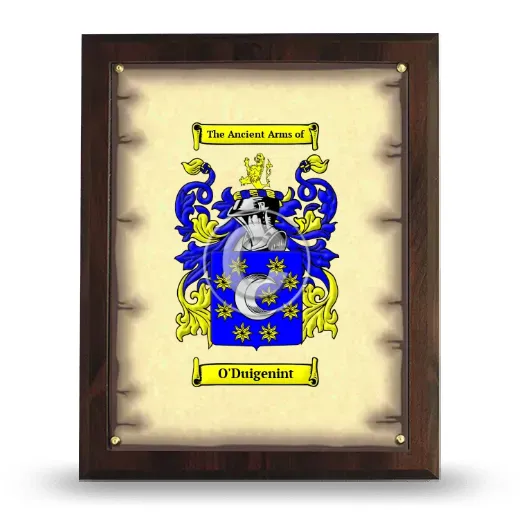 O'Duigenint Coat of Arms Plaque