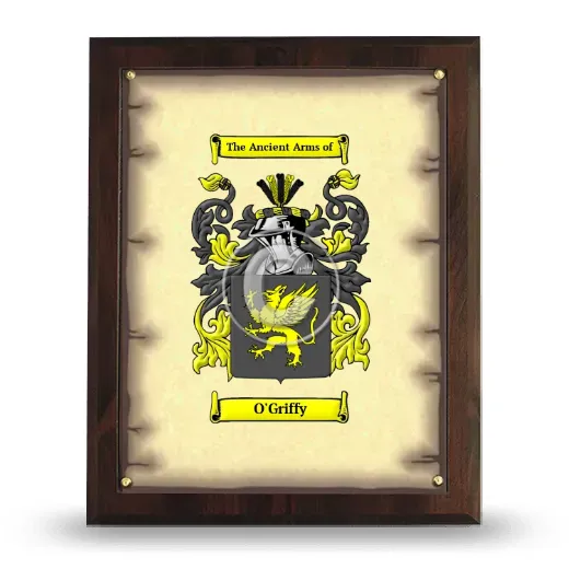 O'Griffy Coat of Arms Plaque