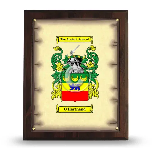 O'Hartnand Coat of Arms Plaque