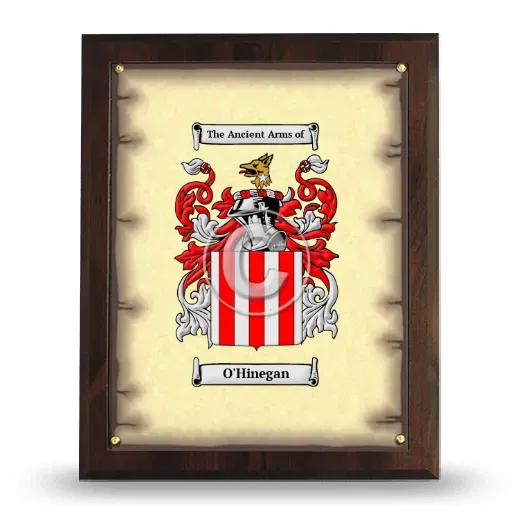 O'Hinegan Coat of Arms Plaque