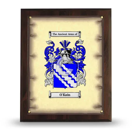O'Kain Coat of Arms Plaque